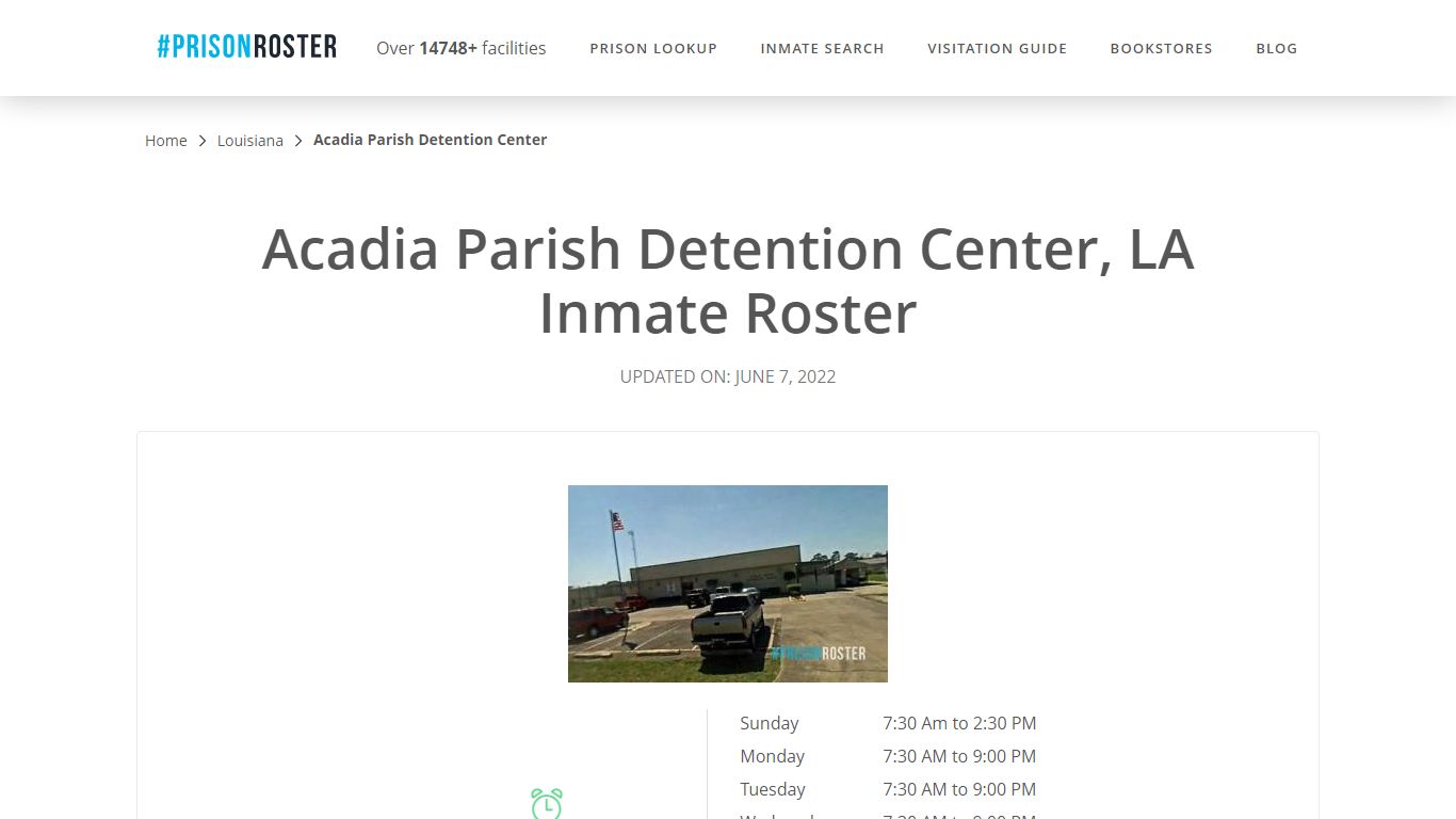 Acadia Parish Detention Center, LA Inmate Roster